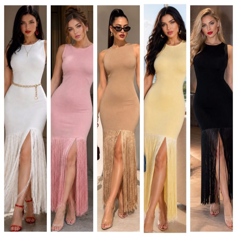 VESTIDO CON FLEQUILLOS