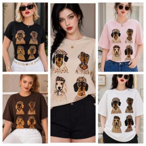 BLUSA BASICA PERRITOS CON PEDRERIA