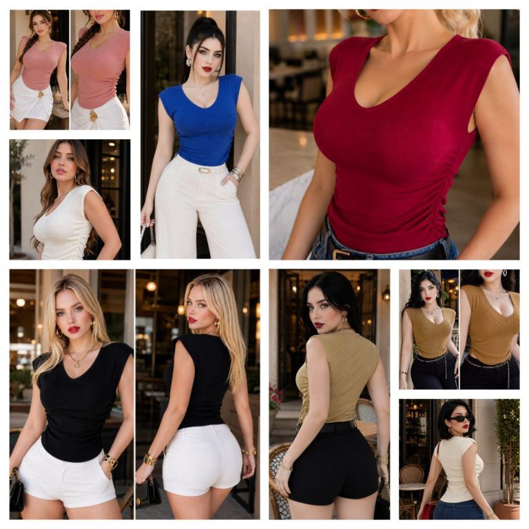 BLUSA CON FRUNCIDO LATERAL
