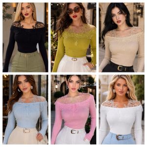 BLUSA CON DETALLES DE ENCAJE