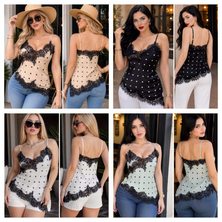 BLUSA ASIMETRICA DE LUNARES
