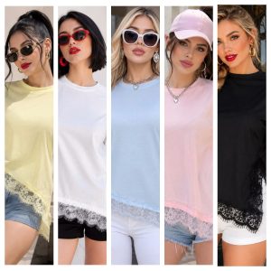 BLUSA BASICA CON ENCAJE