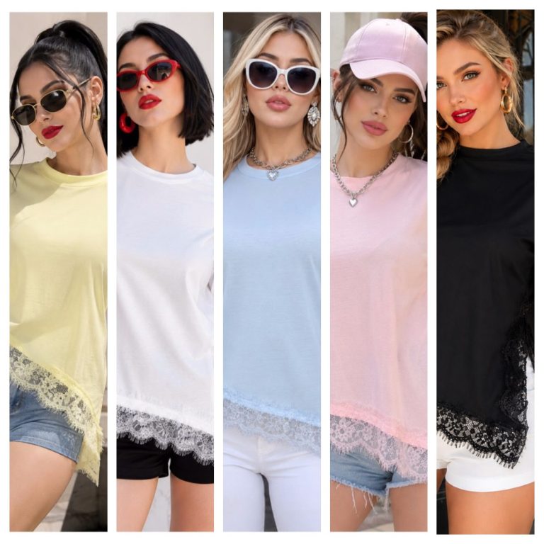 BLUSA BASICA CON ENCAJE