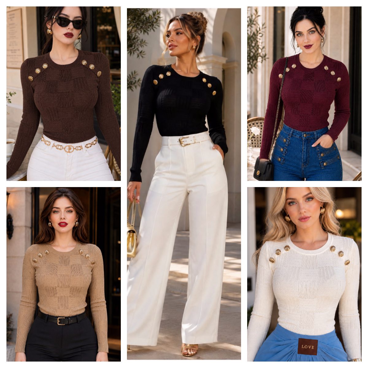 BLUSA BOTONES DE CONCHA