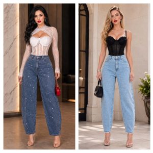 JEANS BRILLO ESTELAR CORTE BARREL