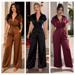 CONJUNTO SATINADO CON CORDON