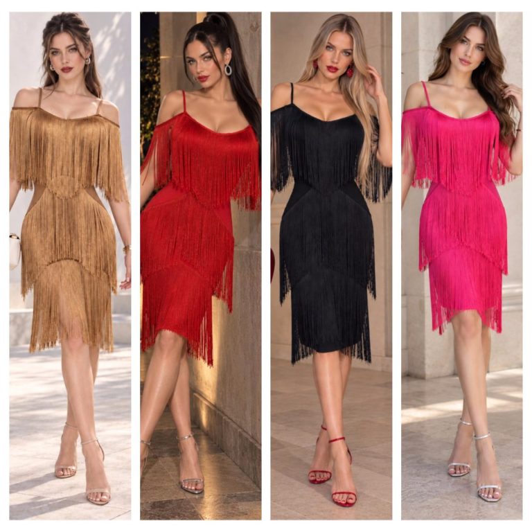 VESTIDO CON FLEQUILLOS