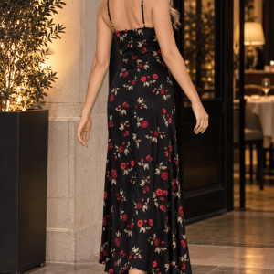 VESTIDO ESTAMPADO CON CINTA