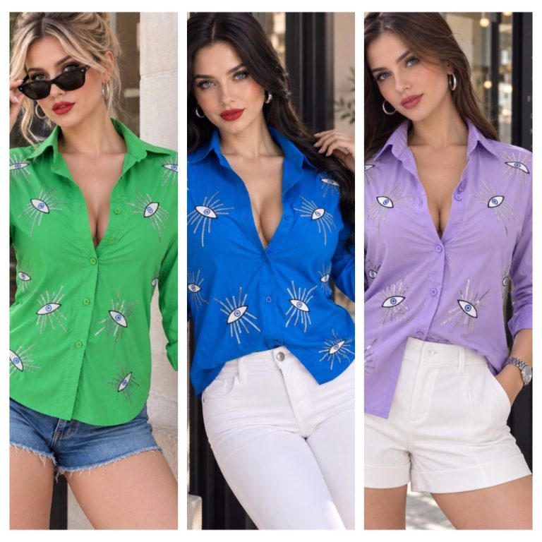 BLUSA DE OJO CON LENTEJUELAS