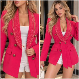 BLAZER CON ESTOPEROLES Y CINTURON