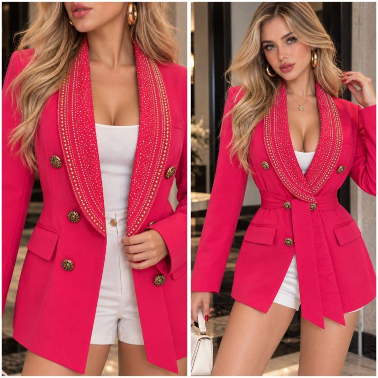 BLAZER CON ESTOPEROLES Y CINTURON