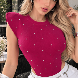PANTIBLUSA CON INCRUSTACIONES DE PEDRERIA