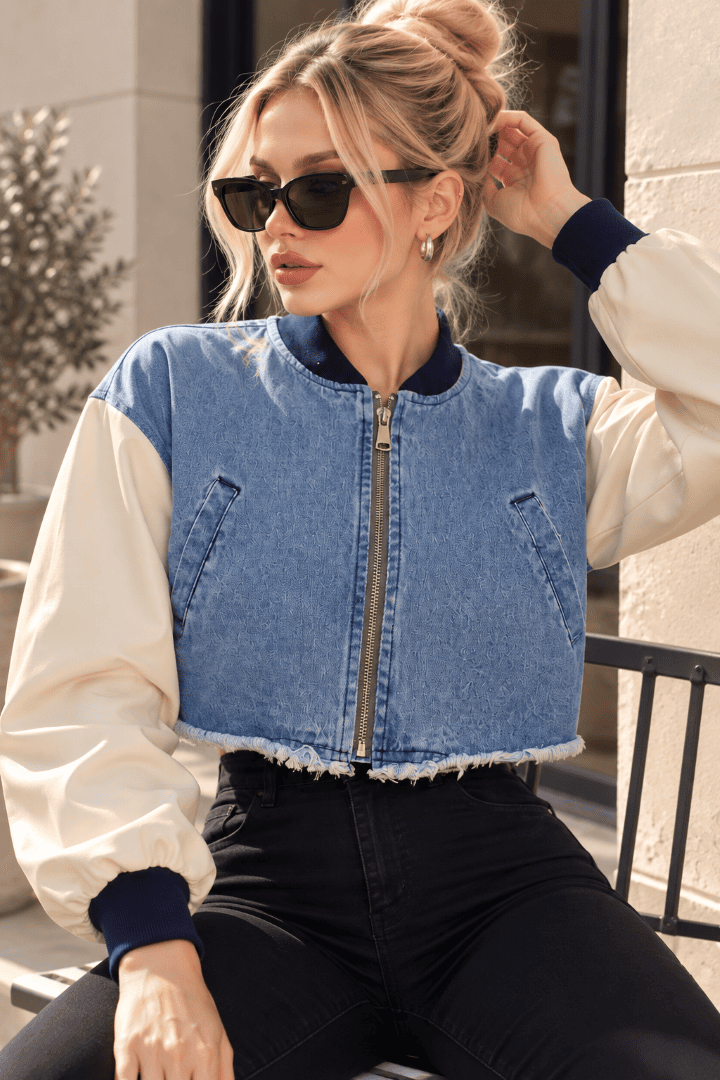 CHAMARRA DENIM CORTA