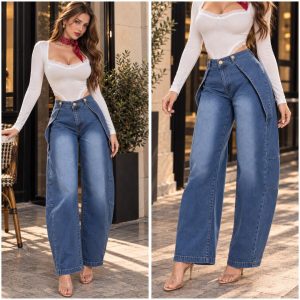 JEANS CON DETALLE ASIMÉTRICO