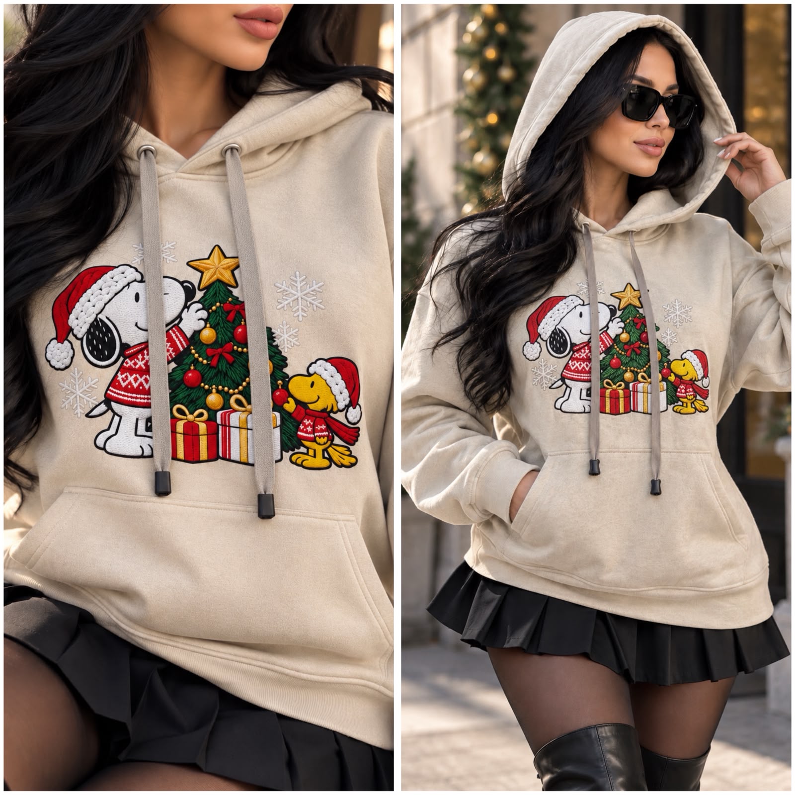 SUDADERA AFELPADA SNOPPY NAVIDAD