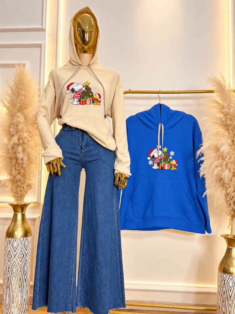 SUDADERA AFELPADA SNOPPY NAVIDAD